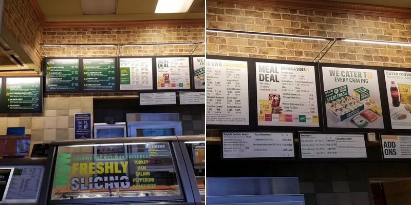Subway Menu
