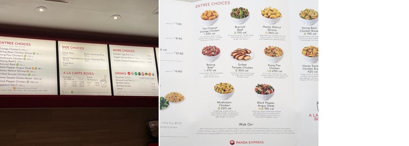 Panda Express Menu