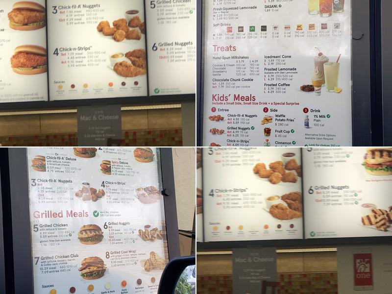 Chick-fil-A Menu