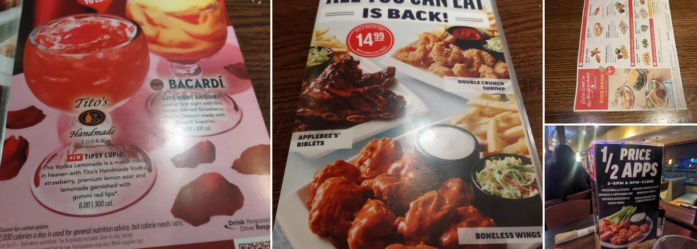 Applebee's Grill + Bar Menu