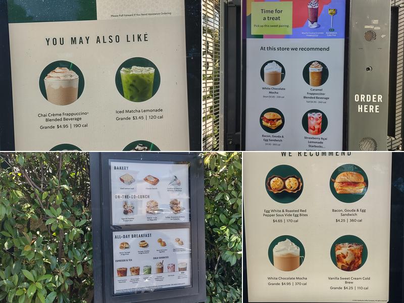 Starbucks Menu