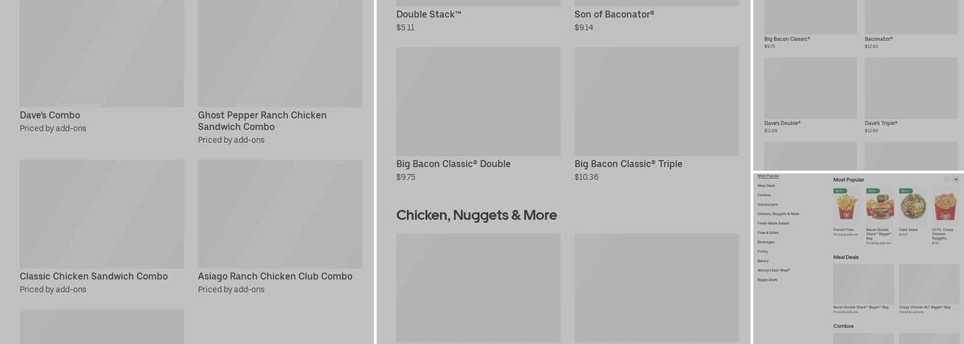 Wendy's Menu