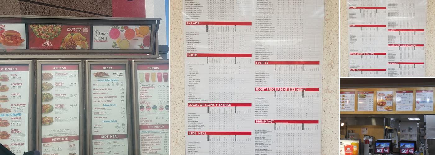 Wendy's Menu