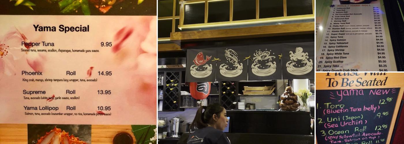 Yama Sushi Bar Menu