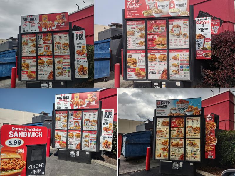 KFC Menu