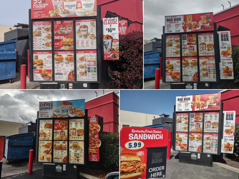 KFC Menu