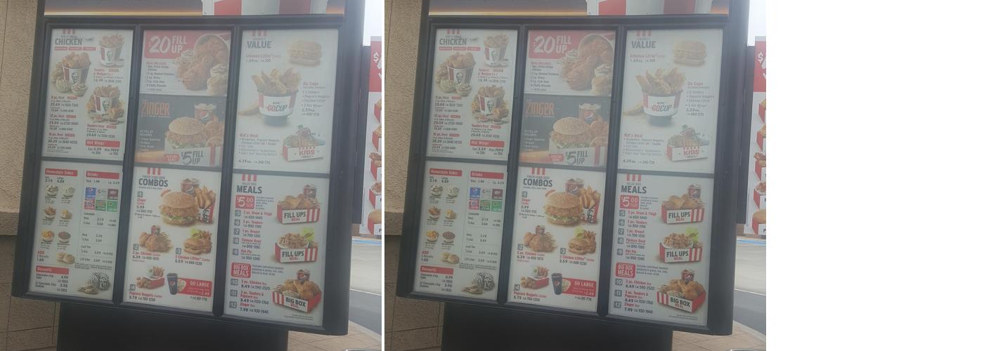 KFC Menu