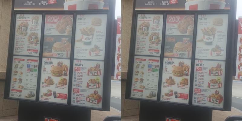 KFC Menu