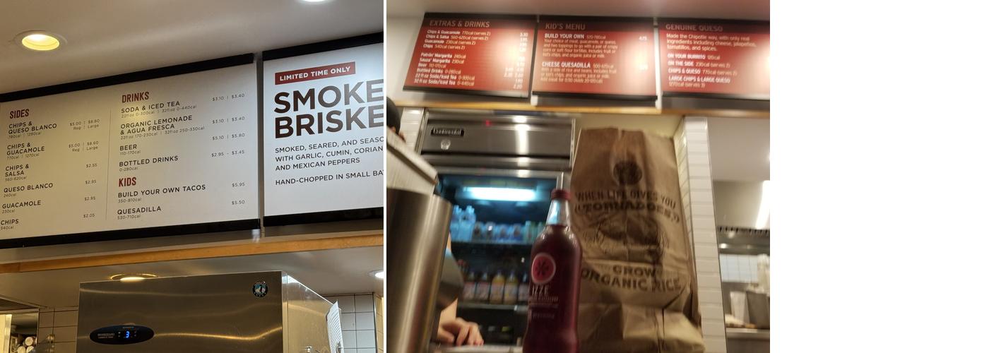 Chipotle Mexican Grill Menu