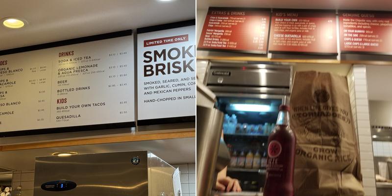 Chipotle Mexican Grill Menu
