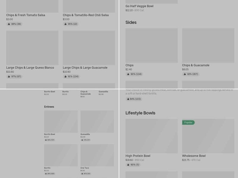 Chipotle Mexican Grill Menu