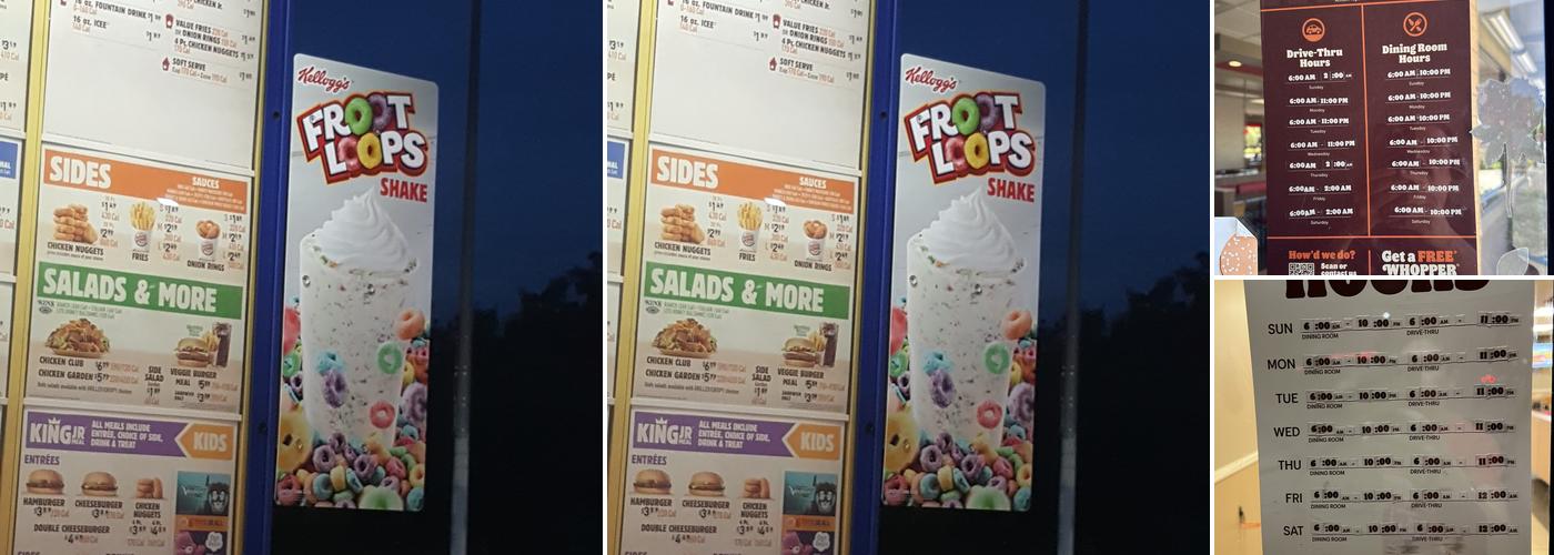 Burger King Menu