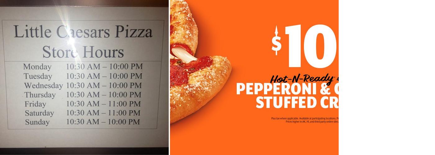 Little Caesars Pizza Menu