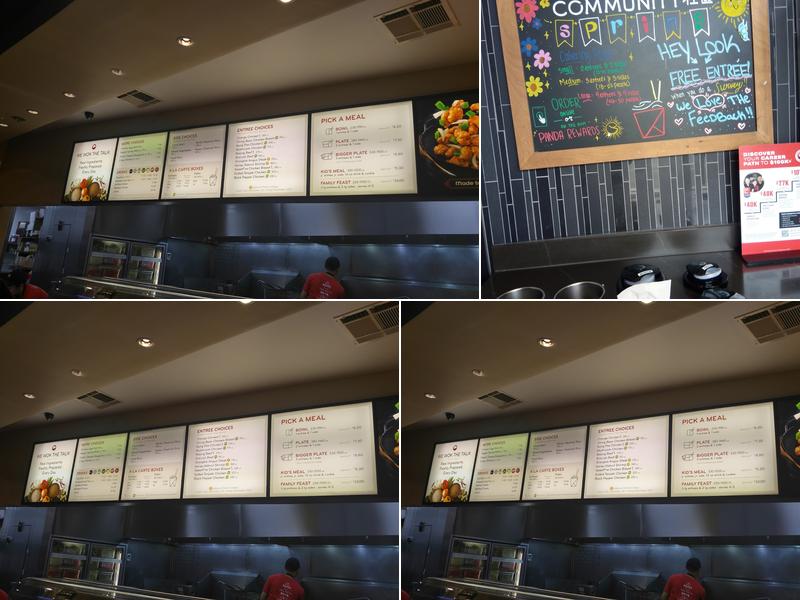 Panda Express Menu
