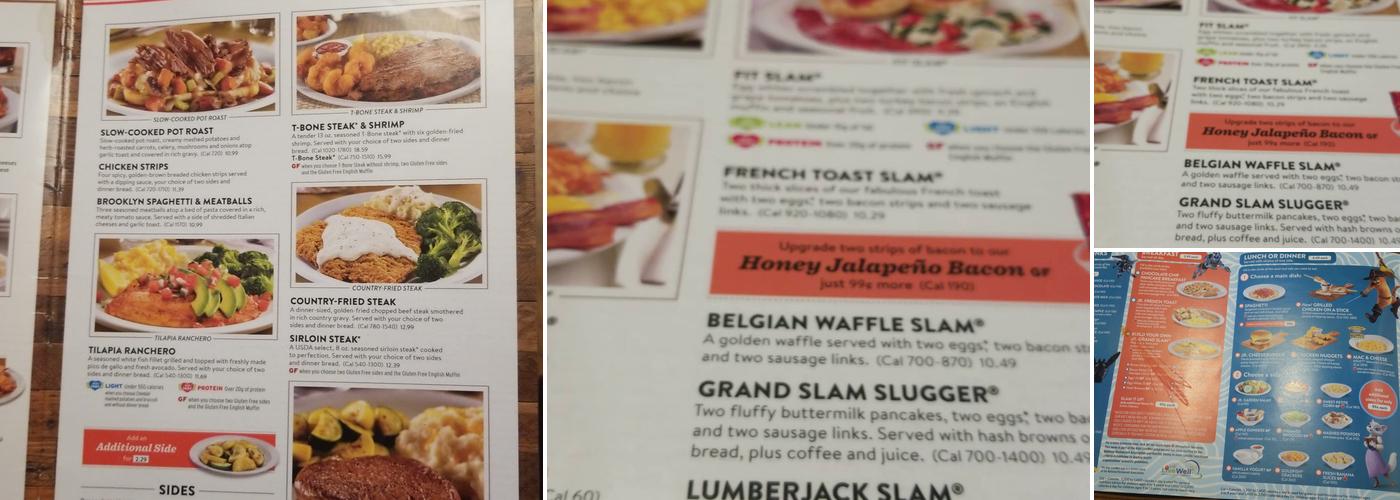 Denny's Restaurant Menu