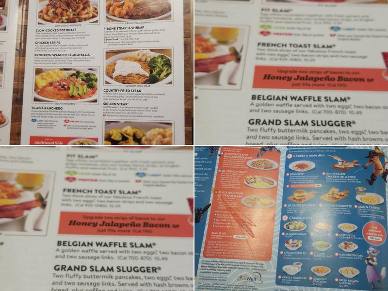 Denny's Restaurant Menu