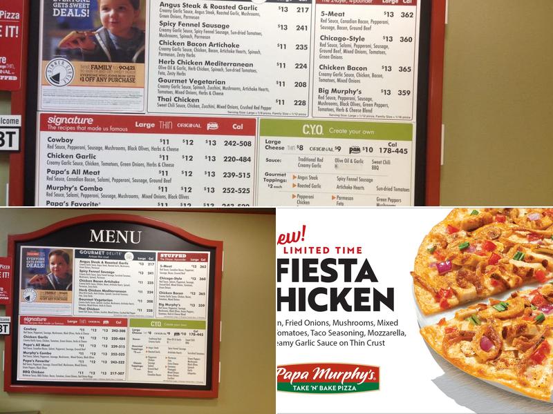 Papa Murphy's | Take 'N' Bake Pizza Menu