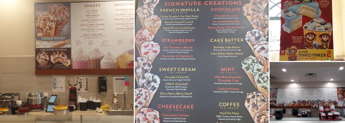 Cold Stone Creamery Menu