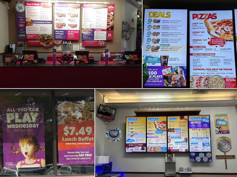 Chuck E. Cheese Menu