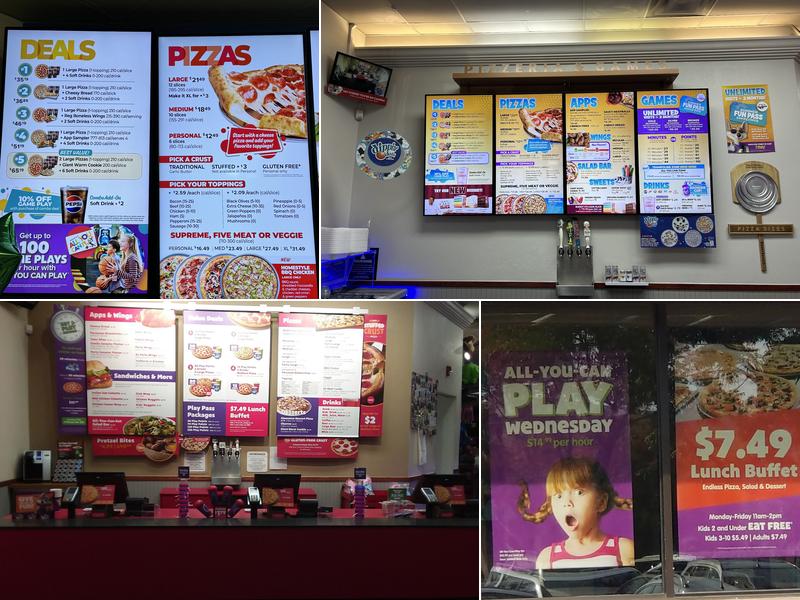 Chuck E. Cheese Menu