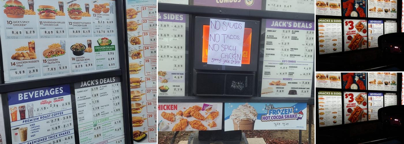 Jack In The Box Menu