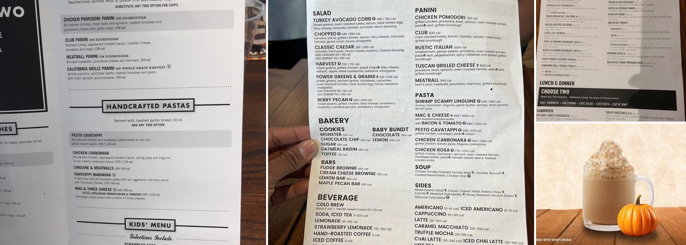 Corner Bakery Menu