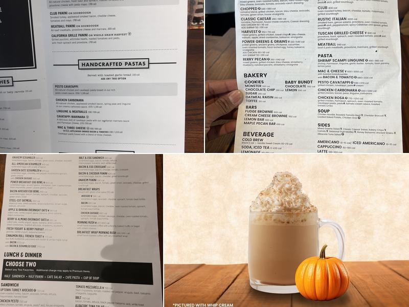 Corner Bakery Menu