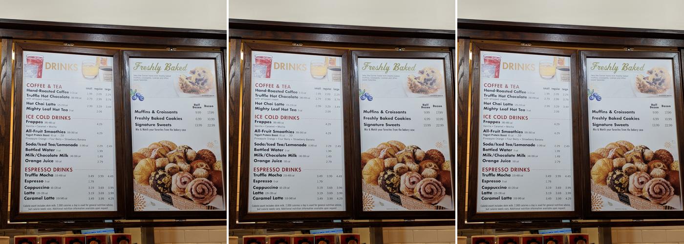 Corner Bakery Menu