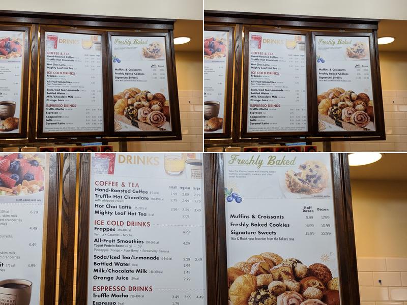 Corner Bakery Menu