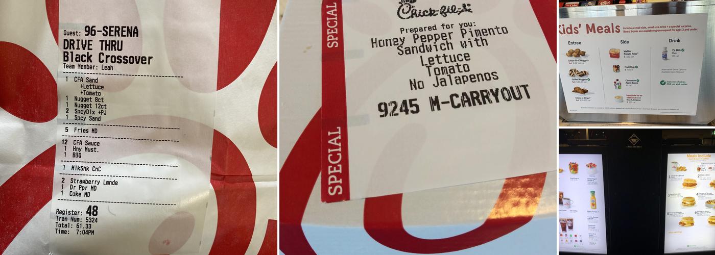 Chick-fil-A Menu