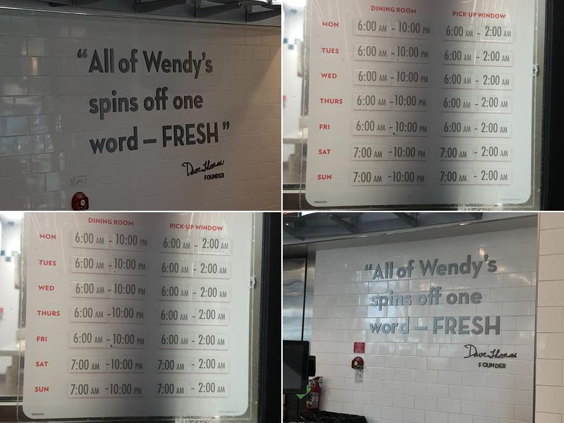 Wendy's Menu