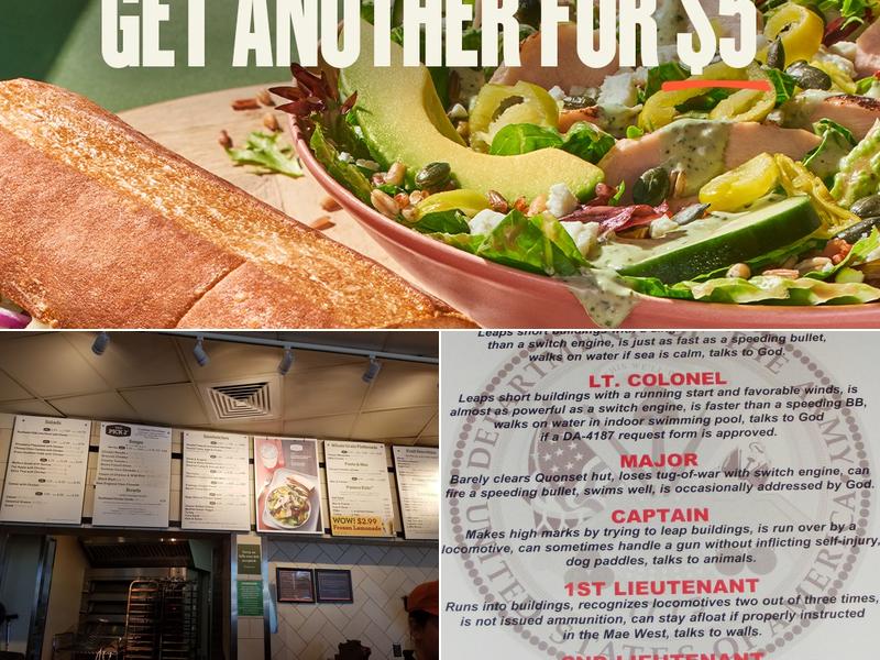 Panera Bread Menu