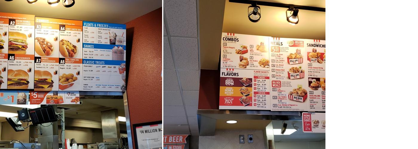 KFC Menu