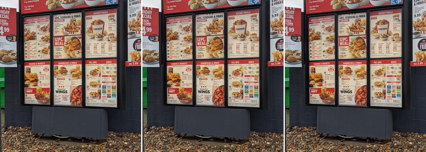KFC Menu