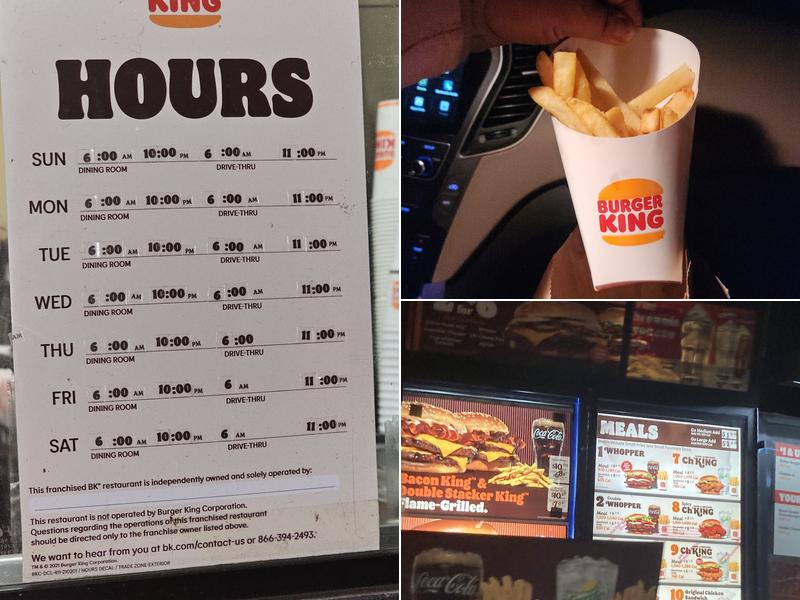 Burger King Menu