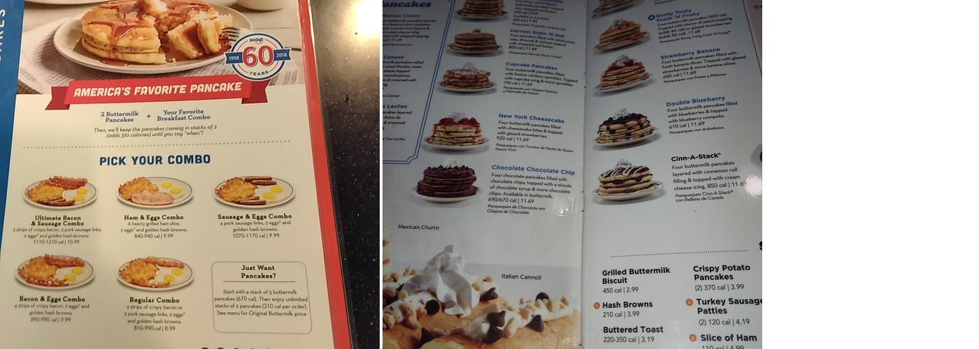 IHOP Menu