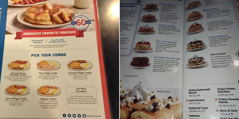 IHOP Menu