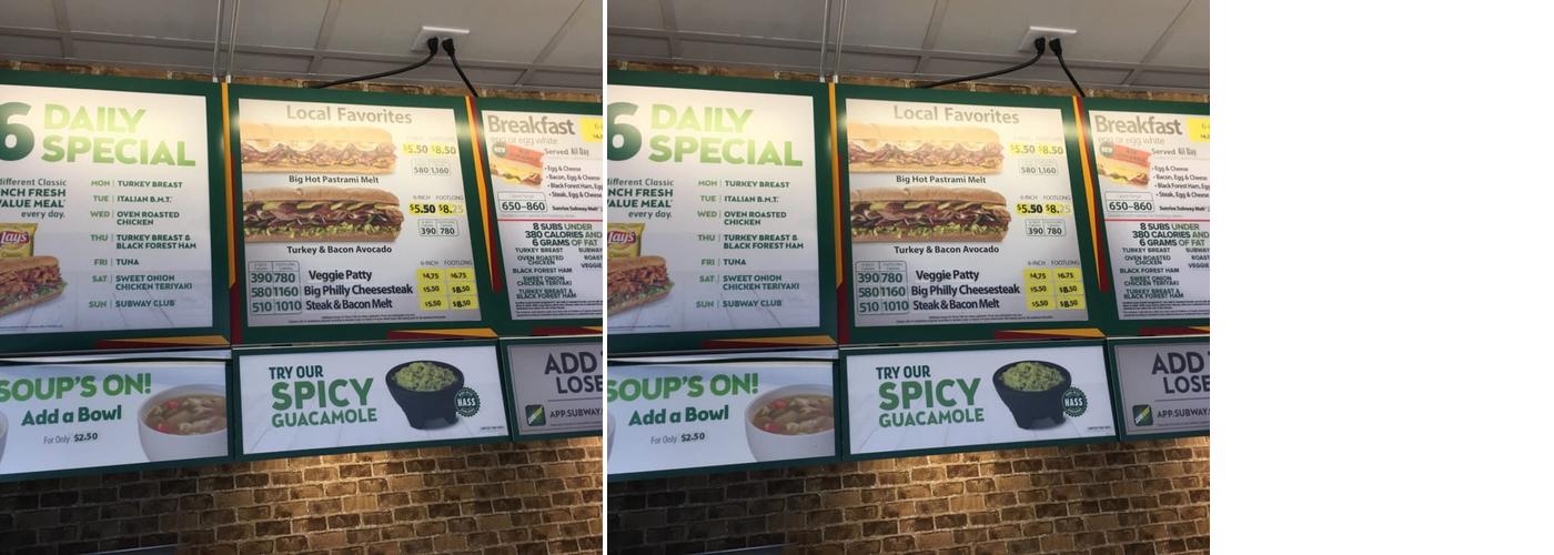 Subway Menu