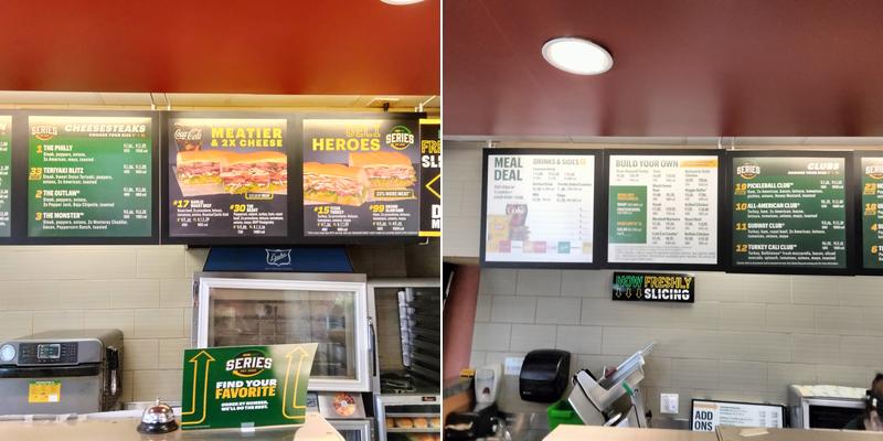 Subway Menu