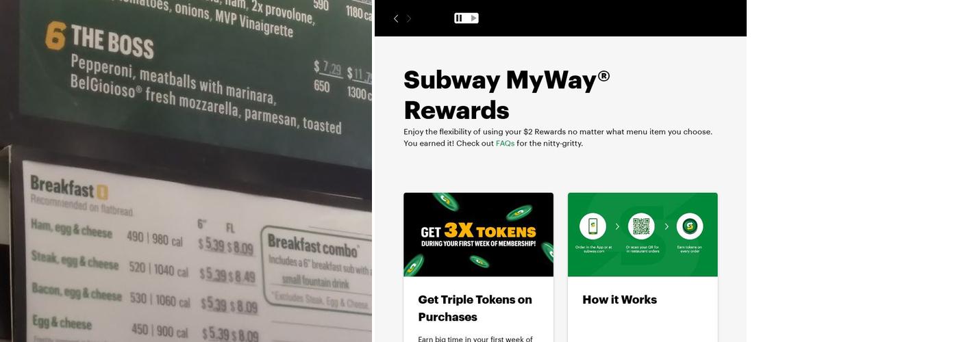 Subway Menu