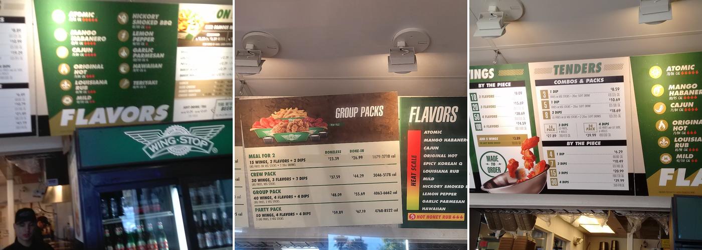 Wingstop Menu