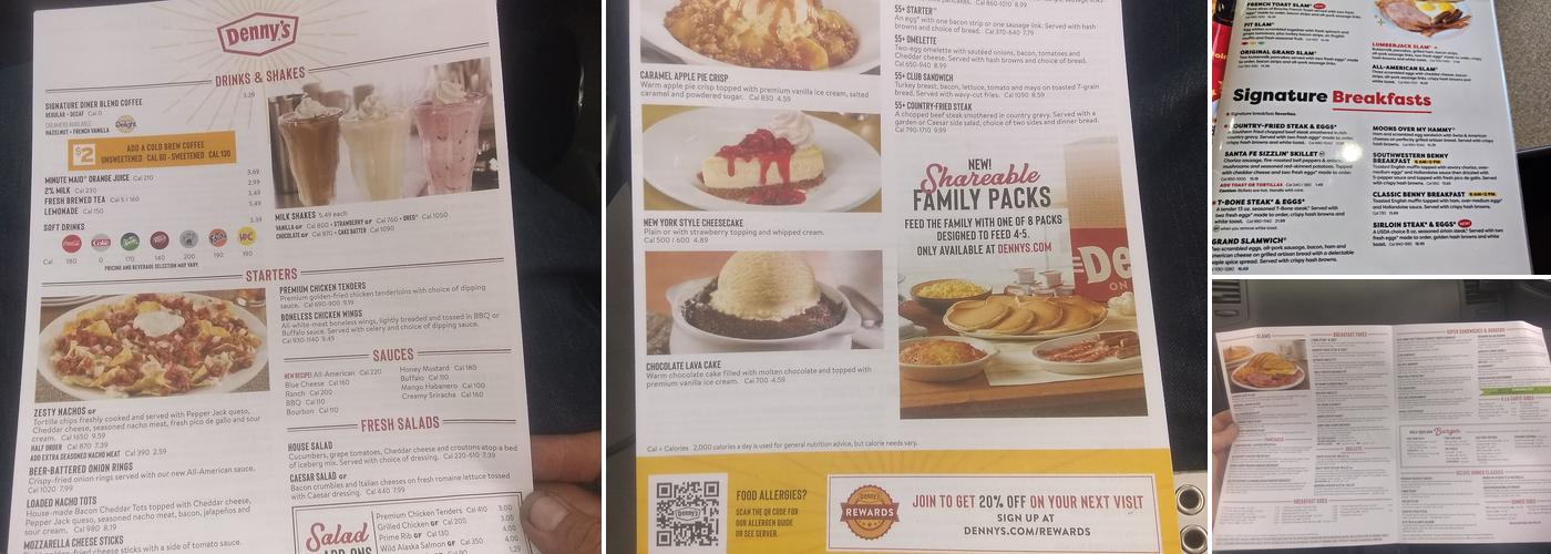 Denny's Menu