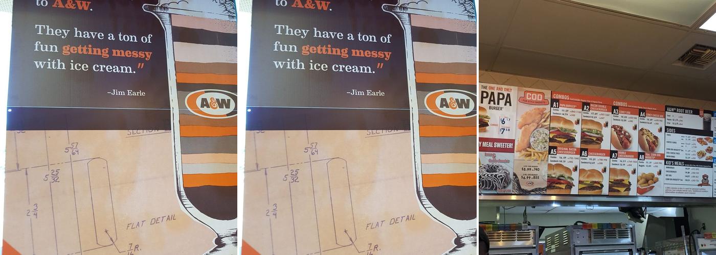 A&W Restaurant Menu