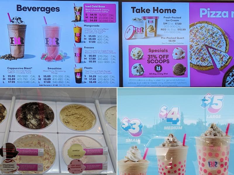 Baskin-Robbins Menu