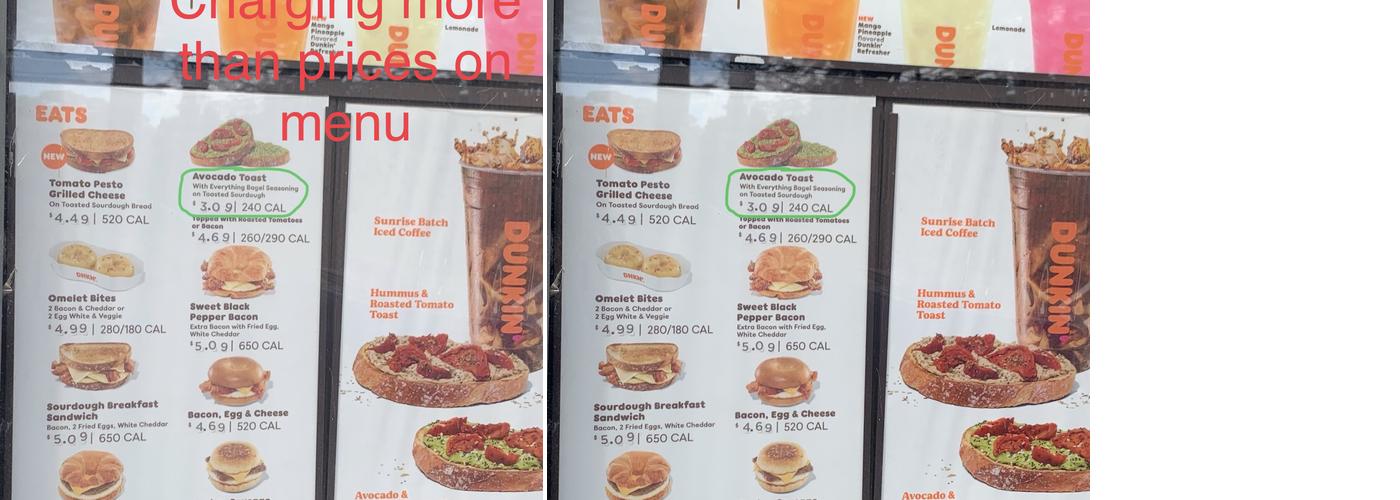 Dunkin' Menu