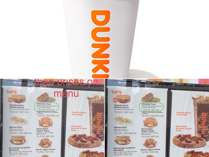 Dunkin' Menu