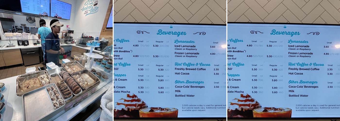Cinnabon Menu