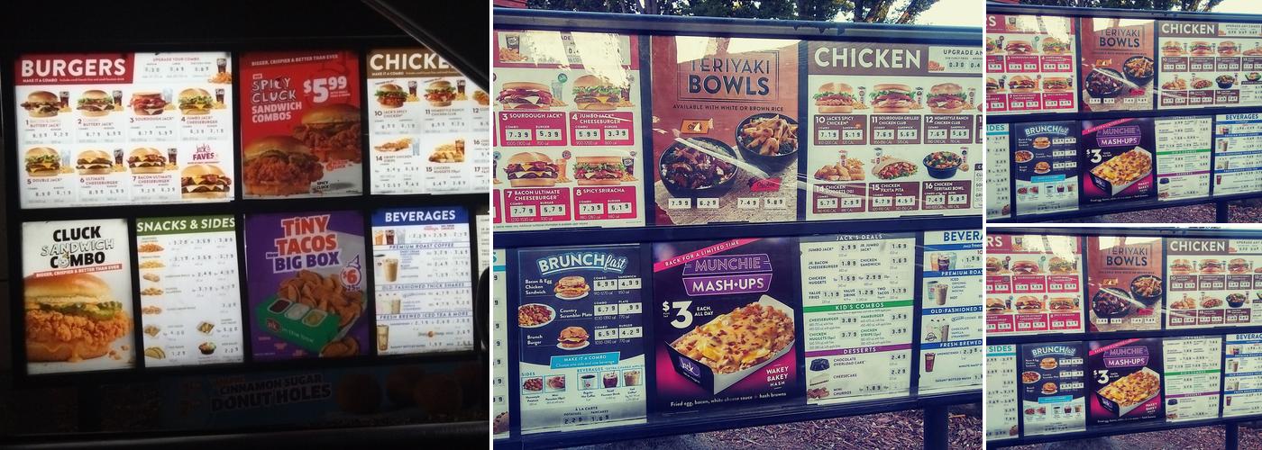 Jack In The Box Menu