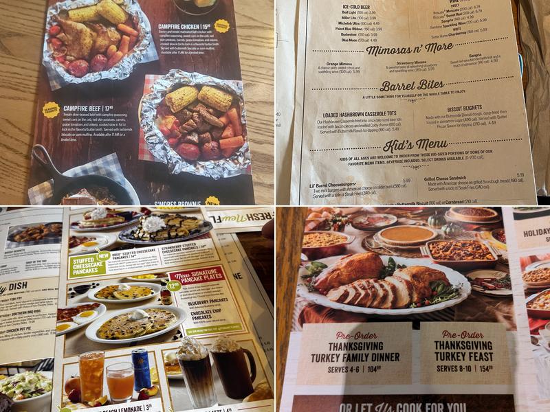 Cracker Barrel Old Country Store Menu