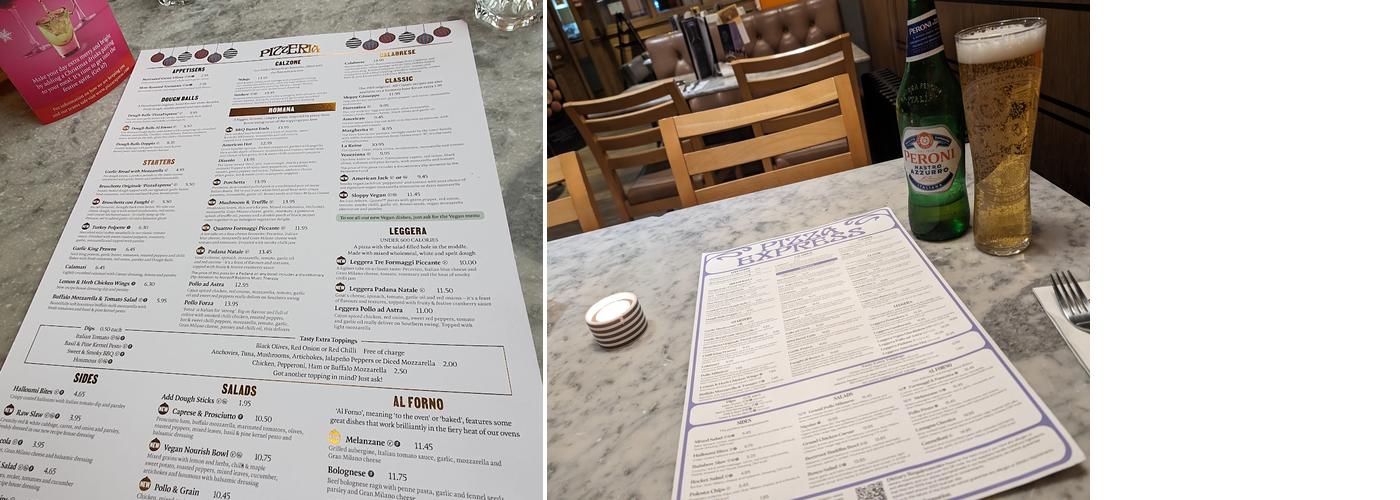 Pizza Express Menu